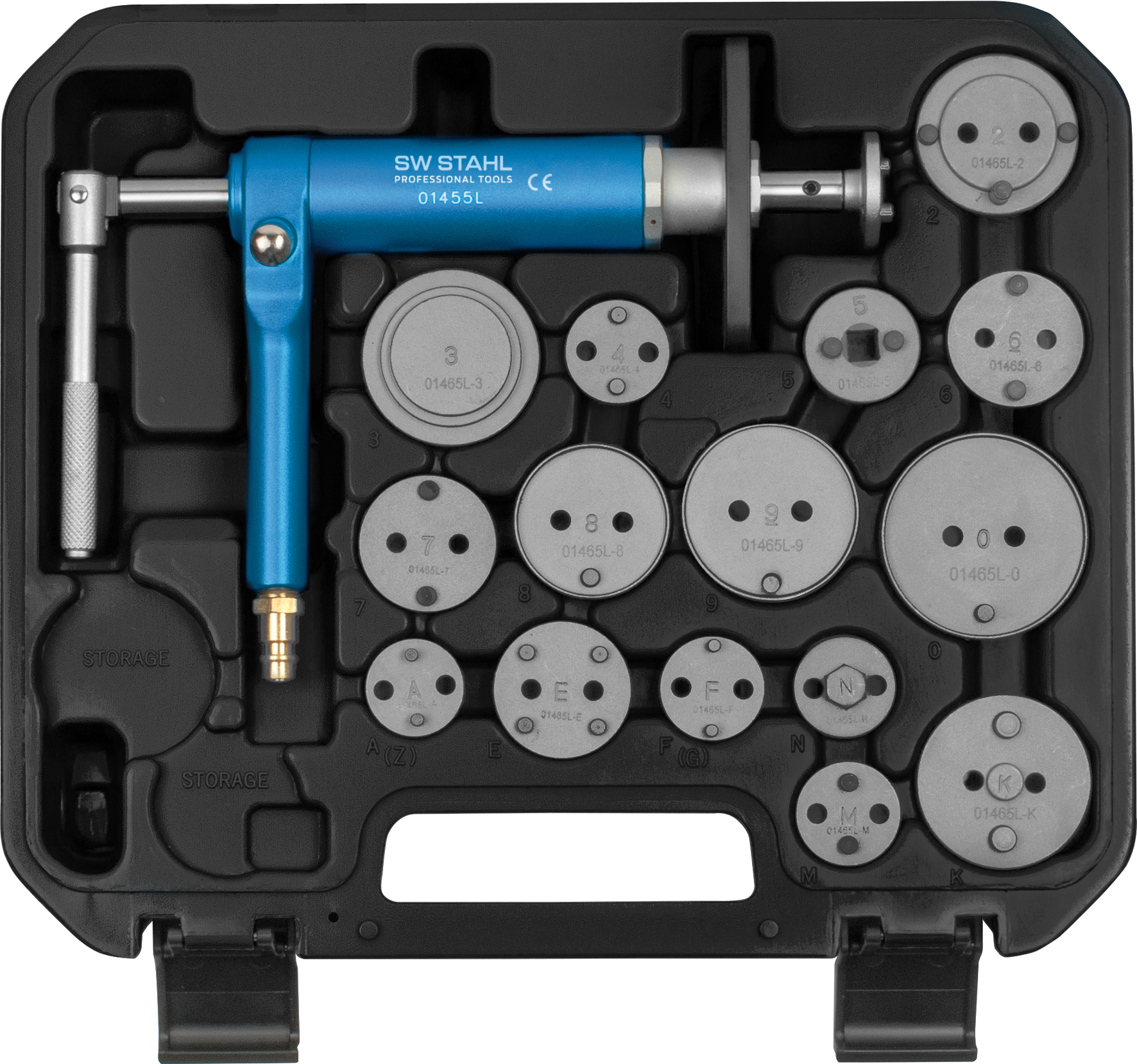 SW-STAHL 01465L Bremskolbenrückdrehwerkzeug, universal, 16-teilig