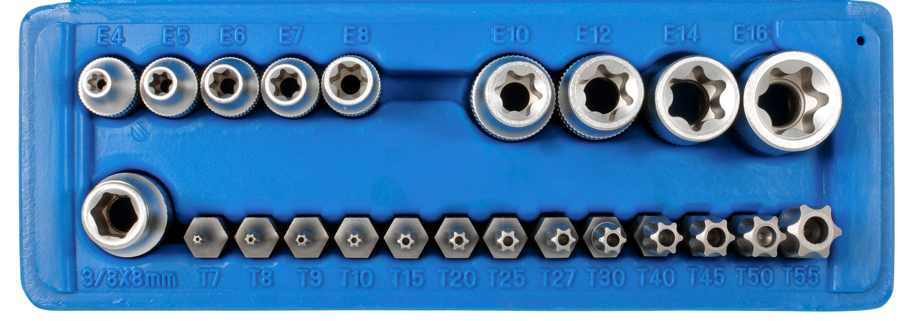 SW-STAHL 04186L Bitsortiment, 8 mm, TR- und E-Profil, 23-teilig