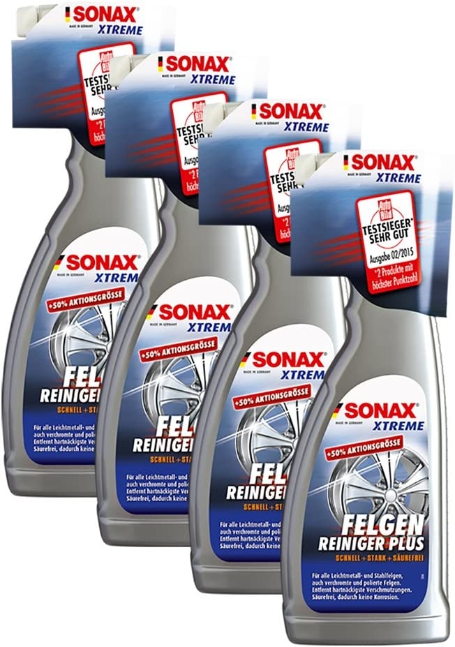 SONAX 02304000 Xtreme Felgenreiniger Plus Säurefrei 4x750ml