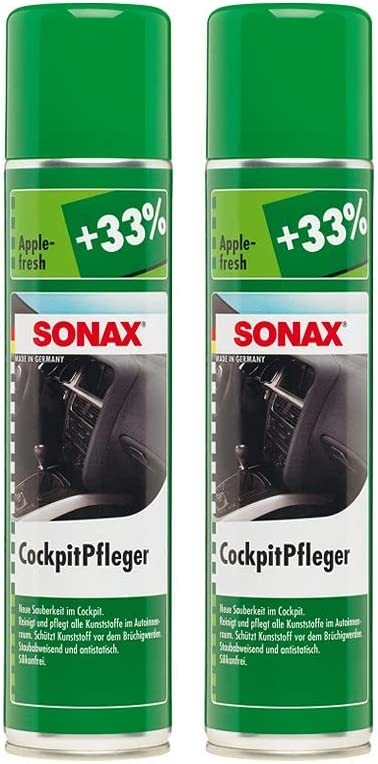 SONAX 03443000 Cockpitpfleger Apple-Fresh CockpitReiniger 2x400ml