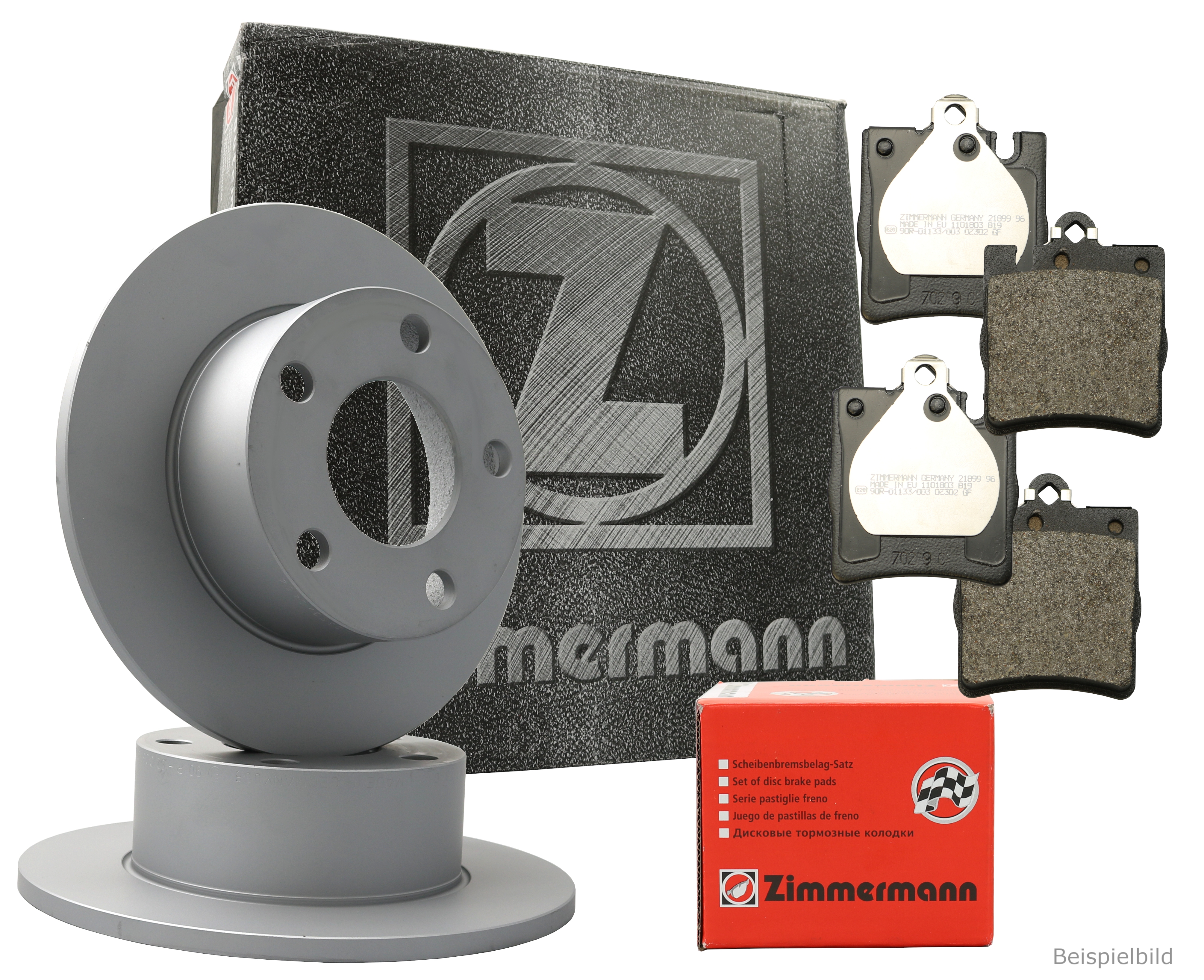 Zimmermann Bremsenset hinten Scheiben + Bel&auml;ge Mercedes X164 W164 W251 V251