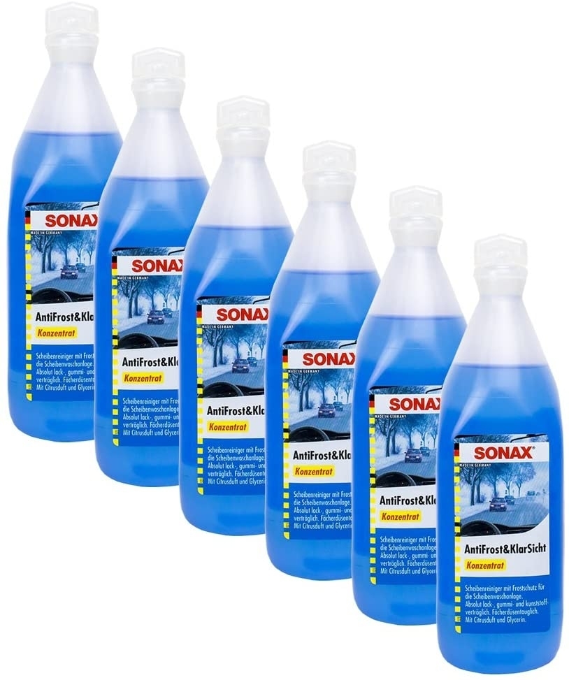 SONAX 6X 03321000 AntiFrost KlarSicht Konzentrat Frostschutz Citrusduft 250ml