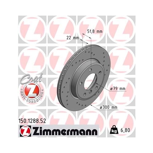 Zimmermann Bremsenset VA + HA Sport Bremsscheiben + Bremsbeläge BMW 3er E46 Z4