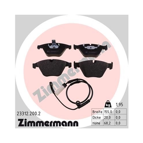 Zimmermann Bremsenset vorne + hinten Bremsscheiben + Bremsbeläge BMW 5er E60 E61