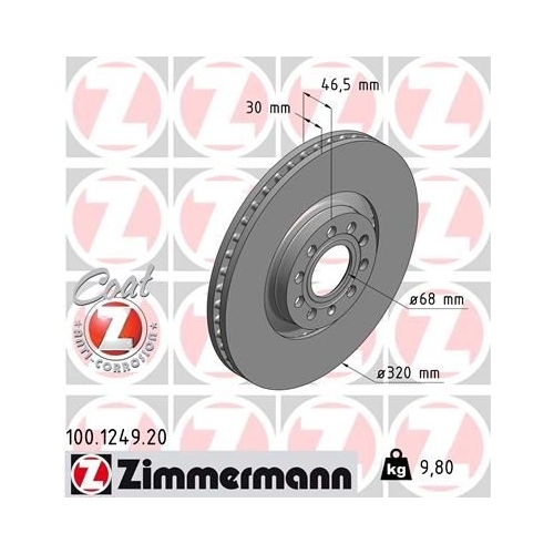 Zimmermann Bremsenset vorne Bremsscheiben + Bremsbeläge AUDI A4 8E2 B6