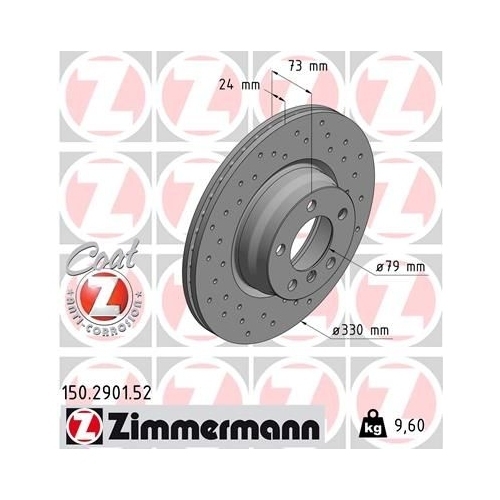 ZIMMERMANN Bremsenset Sport Bremsscheiben + Bremsbeläge vorne + hinten BMW 4 F36