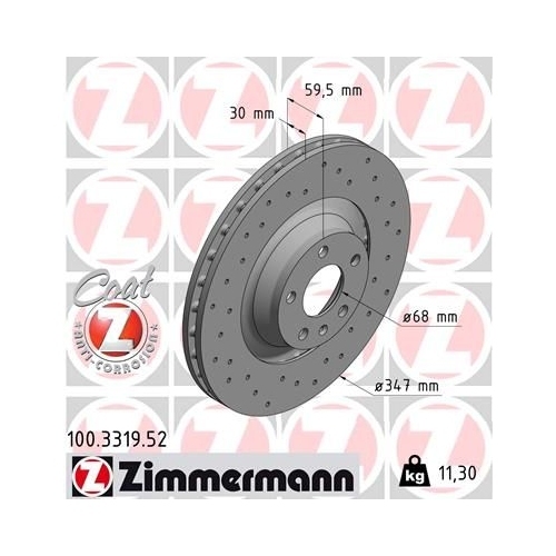 Zimmermann Bremsenset vorne + hinten Sport Bremsscheiben + Bremsbeläge Audi A6