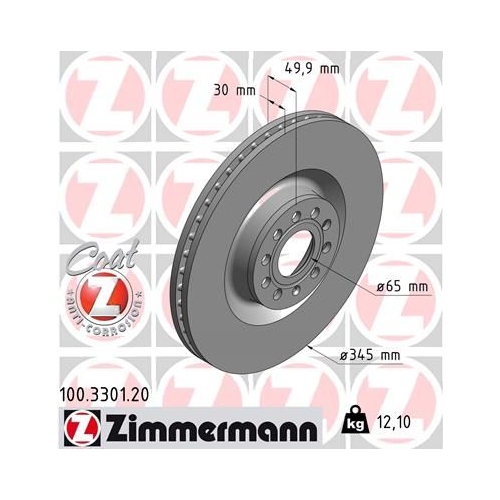 Zimmermann Bremsenset vorne + hinten VW GOLF 5 PASSAT 3C AUDI A3 8P