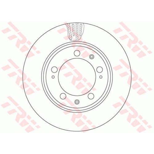 Bremsscheibe TRW DF6484S für PORSCHE, Vorderachse