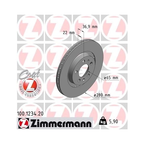 Zimmermann Bremsenset vorne Bremsscheiben + Bremsbeläge AUDI A3 8L1