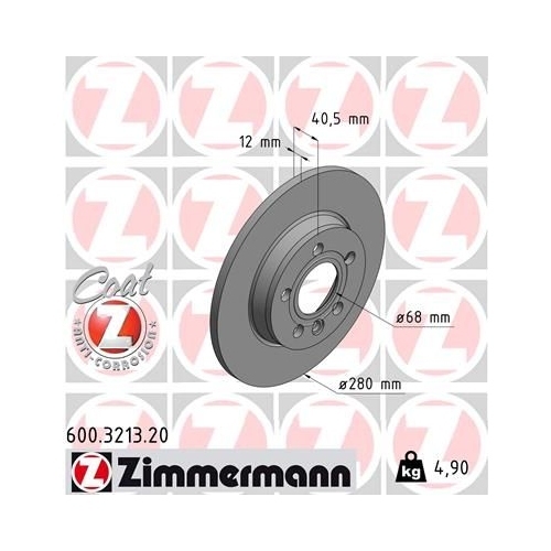 Zimmermann Bremsenset vorne + hinten Bremsscheiben + Bremsbeläge