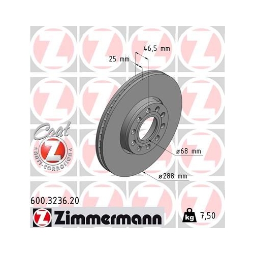 Zimmermann Bremsenset vorne Bremsscheiben + Bremsbel&auml;ge