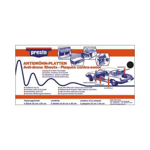 Anti-Dröhn-Matte PRESTO 608029 Presto Antidröhn-Platten aluk.