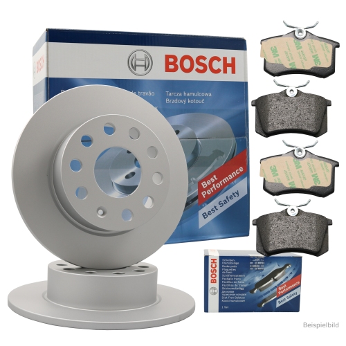 Bosch Bremsenset hinten Bremsscheiben + Bremsbeläge VW PASSAT