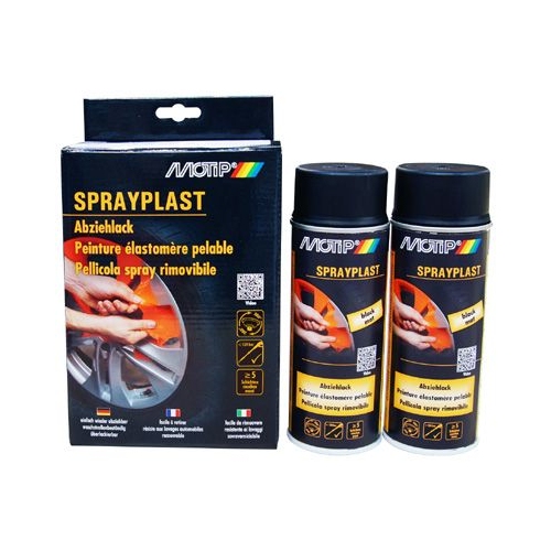 Motip Sprayplast-Set weiss seidenglanz Felgenfolie 2x 400 ml Sprühfolie 396601