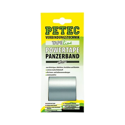 Klebeband PETEC 86205 POWERTAPE PANZERBAND, SILBER