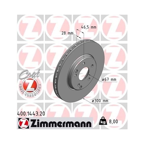 Zimmermann Bremsenset Bremsscheiben + Bremsbeläge vorne + hinten MERCEDES CLK