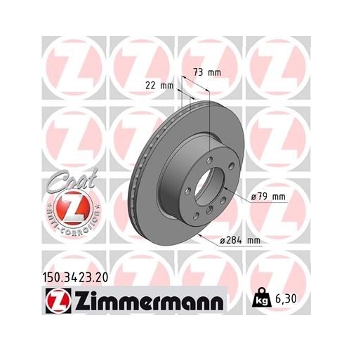 ZIMMERMANN Bremsenset Bremsscheiben + Bremsbeläge vorne + hinten BMW 1 (E87)