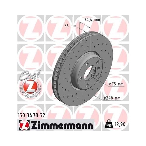 Zimmermann Bremsenset vorne Sport Bremsscheiben + Bremsbeläge BMW 5er 6er 7er