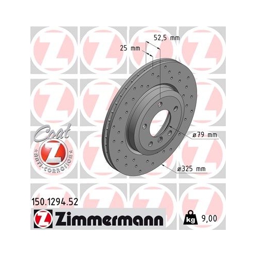 Zimmermann Bremsenset VA + HA Sport Bremsscheiben + Bremsbeläge BMW 3er E46