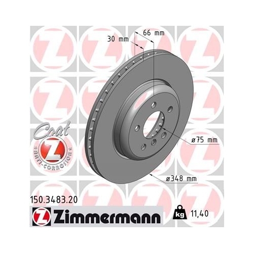 Zimmermann Bremsenset vorne Scheiben + Beläge BMW 5er F10-F11 / 6er F12-F13