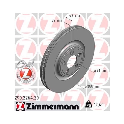 Zimmermann Bremsenset vorne + hinten Scheiben + Beläge JAGUAR S-TYPE XF XJ XK