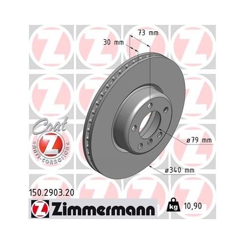 Zimmermann Bremsenset vorne Bremsscheiben + Bremsbeläge BMW 1er F21 135i