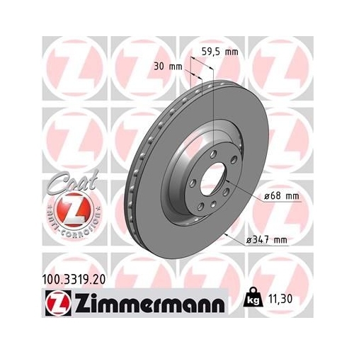 Zimmermann Bremsenset vorne + hinten Bremsscheiben + Bremsbeläge AUDI A6 Allroad