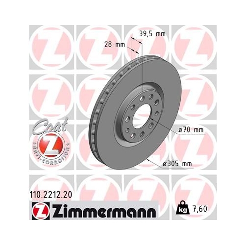 Zimmermann Bremsenset vorne + hinten Scheiben + Beläge ALFA ROMEO GIULIETTA