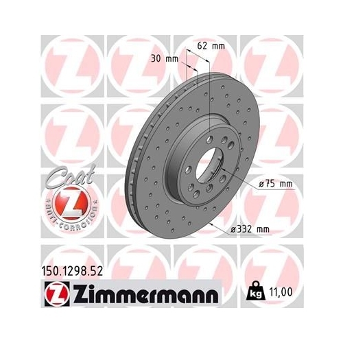 ZIMMERMANN Bremsenset Bremsscheiben + Bremsbeläge vorne + hinten BMW X3 35 d