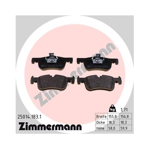 Zimmermann Bremsenset vorne + hinten Scheiben + Beläge BMW 1er F20 116i