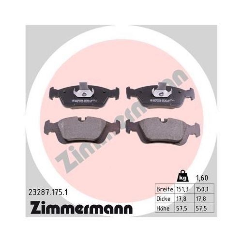 Zimmermann Bremsenset vorne Bremsscheiben + Bremsbeläge BMW 3 Compact