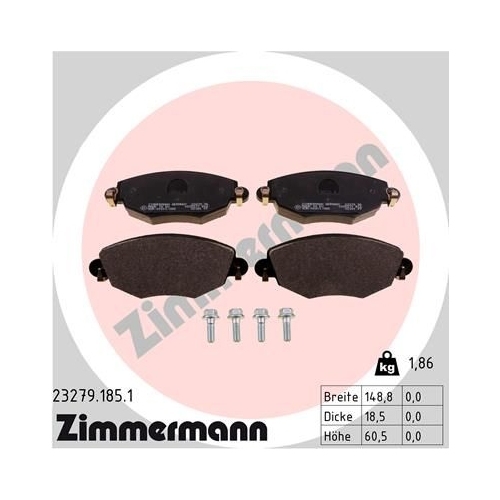 Zimmermann Bremsenset vorne + hinten Ford Mondeo MK3 / Jaguar X-Type