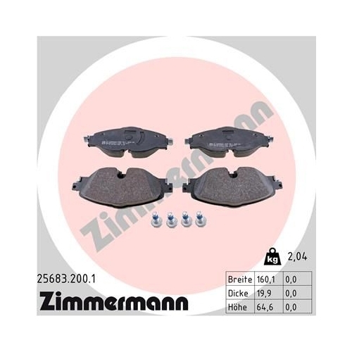 ZIMMERMANN Bremsenset Bremsscheiben + Bremsbeläge vorne VW TIGUAN TOURAN GOLF