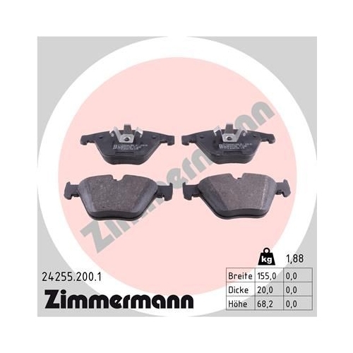 Zimmermann Bremsenset vorne + hinten Scheiben + Beläge BMW E92 320i E93 325i VH