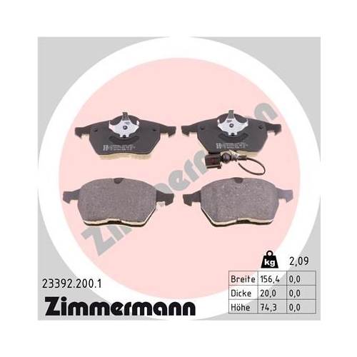 Zimmermann Bremsenset vorne + hinten Opel Astra H Zafira B 2.0 OPC