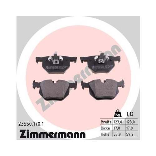 Zimmermann Bremsenset HA Sport Bremsscheiben + Bremsbeläge BMW E90 E93 E92 E91