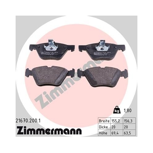 Zimmermann Bremsenset VA + HA Sport Scheiben + Beläge MERCEDES W210 270CDI R170