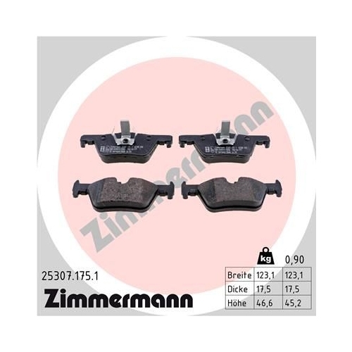 Zimmermann Bremsenset HA Sport Bremsscheiben + Bremsbeläge BMW F30-34 F32-F33