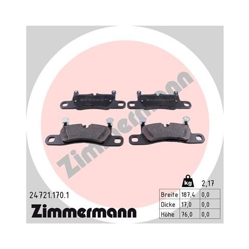 Zimmermann Bremsenset hinten Bremsscheiben + Bremsbeläge PORSCHE CAYENNE