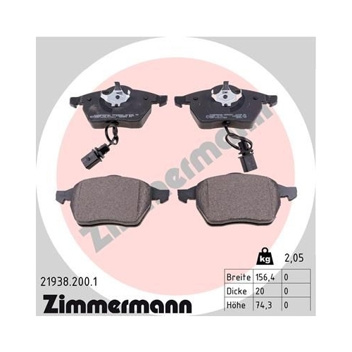 Zimmermann Bremsenset VA + HA Scheiben + Beläge AUDI A6 C6 4F Bj.2004-2011