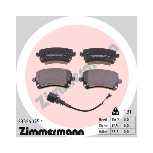 Zimmermann Bremsenset hinten VOLKSWAGEN T6 2.0 TDI Multivan Euro6