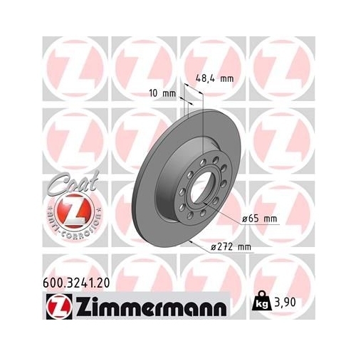 Zimmermann Bremsenset Bremsscheiben + Bremsbeläge vorne + hinten AUDI SKODA VW