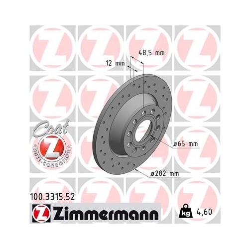 ZIMMERMANN Bremsenset Sport Bremsscheiben + Bremsbeläge vorne + hinten VW PASSAT