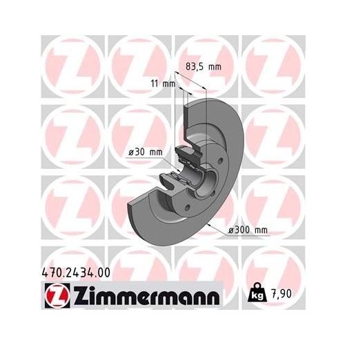 Zimmermann Bremsenset vorne + hinten Scheiben + Beläge RENAULT MEGANE 3 SCENIC 3