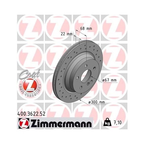 Zimmermann Bremsenset VA + HA Sport Bremsscheiben + Bremsbeläge MERCEDES W211