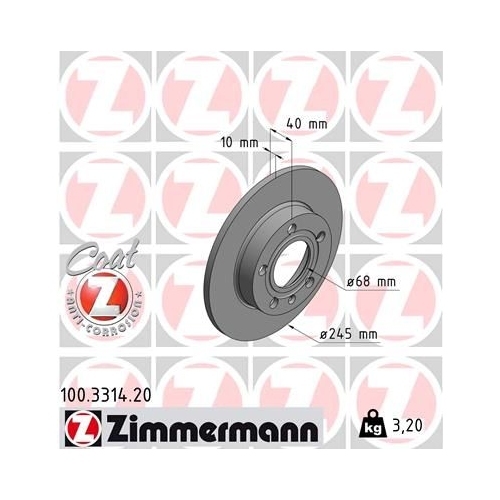 Zimmermann Bremsenset vorne + hinten Bremsscheiben + Bremsbeläge