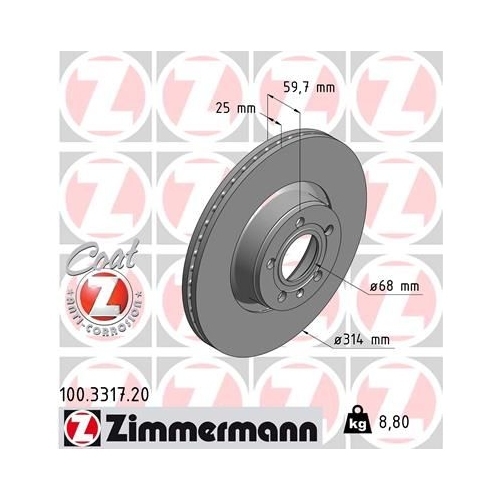 Zimmermann Bremsenset vorne + hinten AUDI A6 4F C6 4F2 4F5 auch Avant