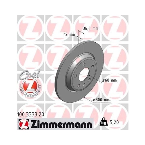 Zimmermann Bremsenset vorne + hinten Scheiben + Beläge Audi A4 B8 A5 bis 06.2011