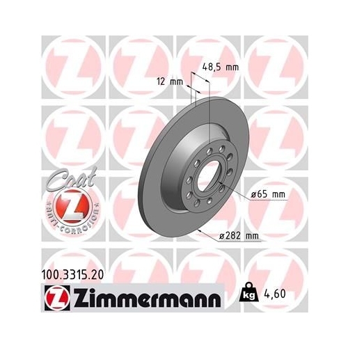 ZIMMERMANN Bremsenset Bremsscheiben + Bremsbeläge vorne + hinten VW Tiguan